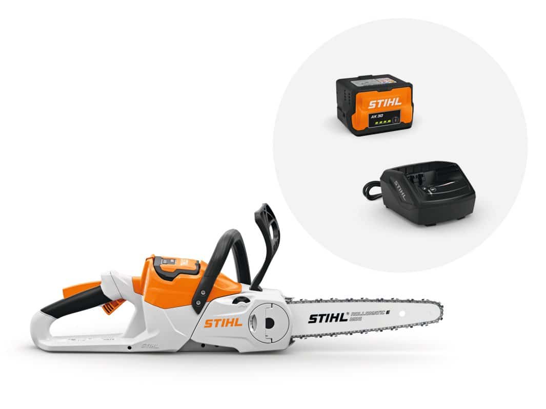 Rechargeable discount chainsaw stihl